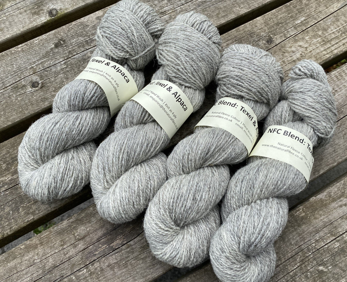 Texel & Alpaca Blend Wool, Twisted Hanks, 4-ply