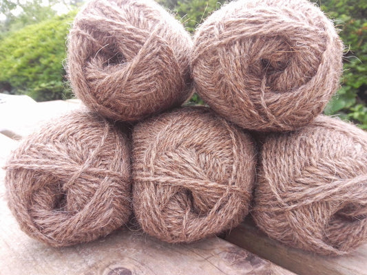 Llama and Leicester Longwool Yarn, 2-fold Aran