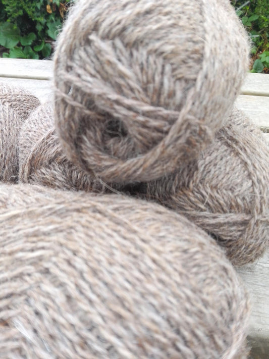 Llama and Leicester Longwool Yarn, Aran