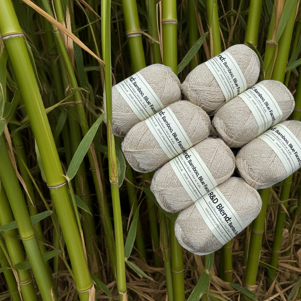 Bamboo, Blue-faced Leicester and Tussah Silk Blend Yarn, 4-ply