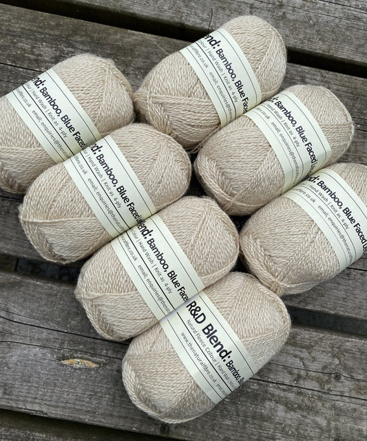 Bamboo, Blue-faced Leicester and Tussah Silk Blend Yarn, 4-ply