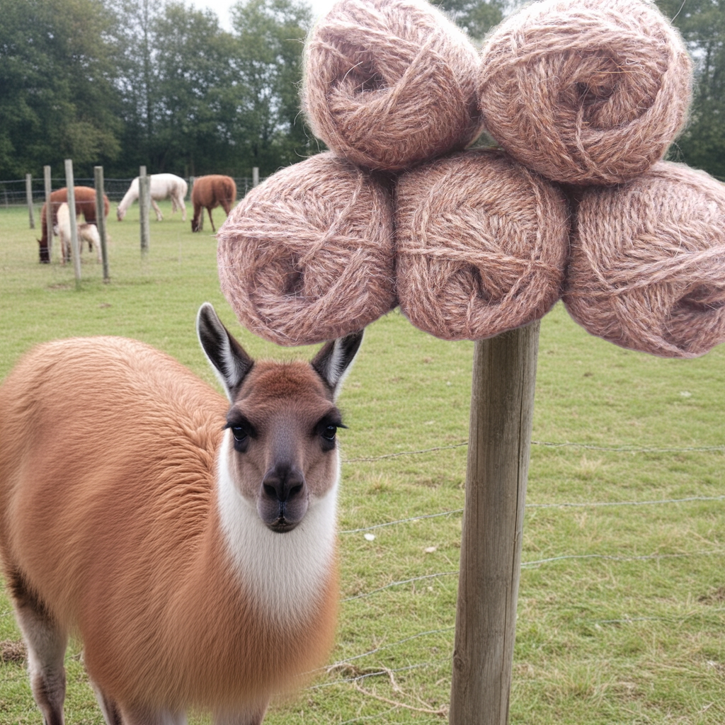 Llama and Leicester Longwool Yarn, 2-fold Aran